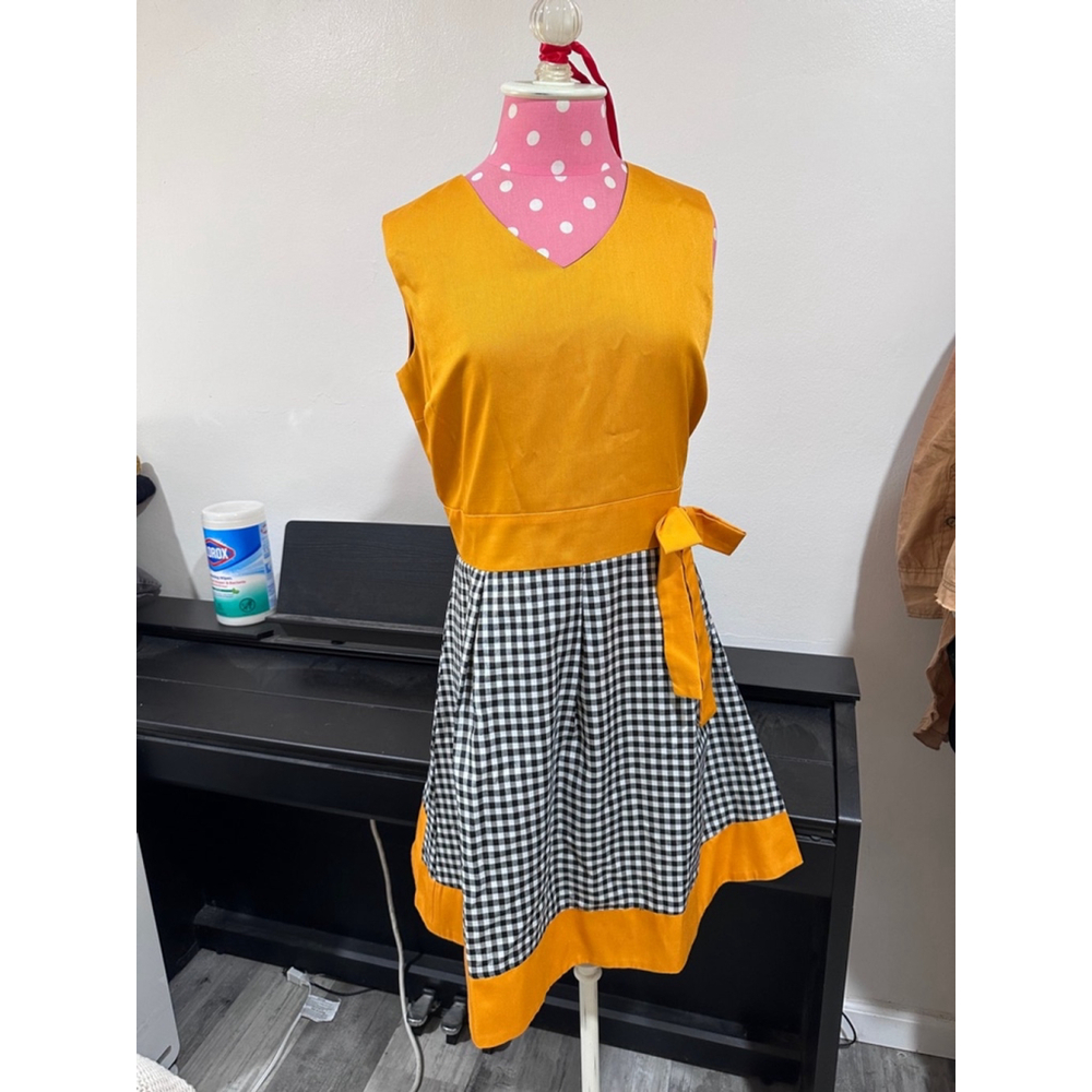 Women's Unbranded Dress M Yellow Black